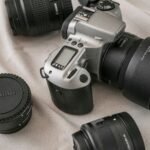 silver and black dslr camera